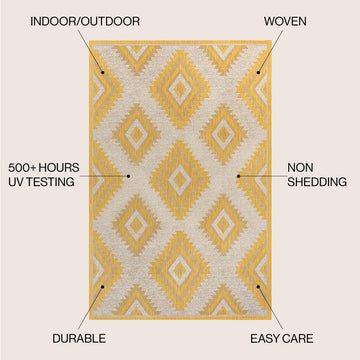 Lior Geometric Moroccan Diamond Area Rug
